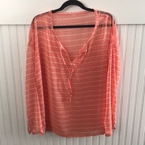 Sheer Quarter Length Blouse